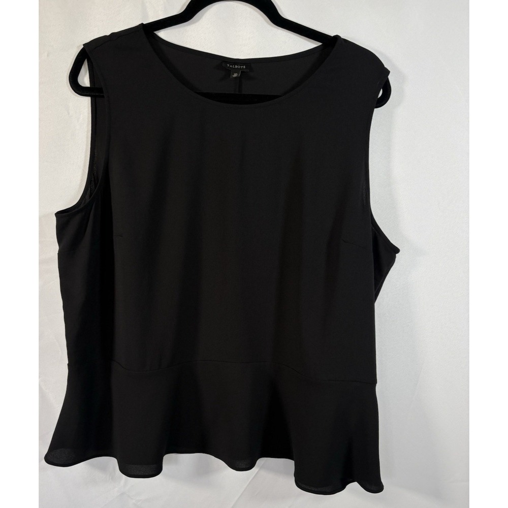 Talbots top size 20 sleeveless black pullover